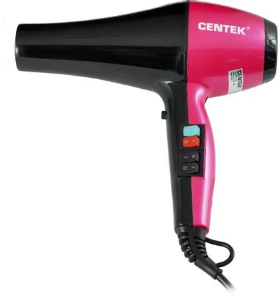 Фен CENTEK CT-2225, 2200Вт, черный и розовый