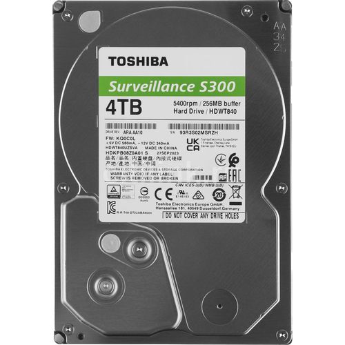 4ТБ Жесткий диск Toshiba S300 HDWT840UZSVA, SATA III, 3.5", 5400об/мин