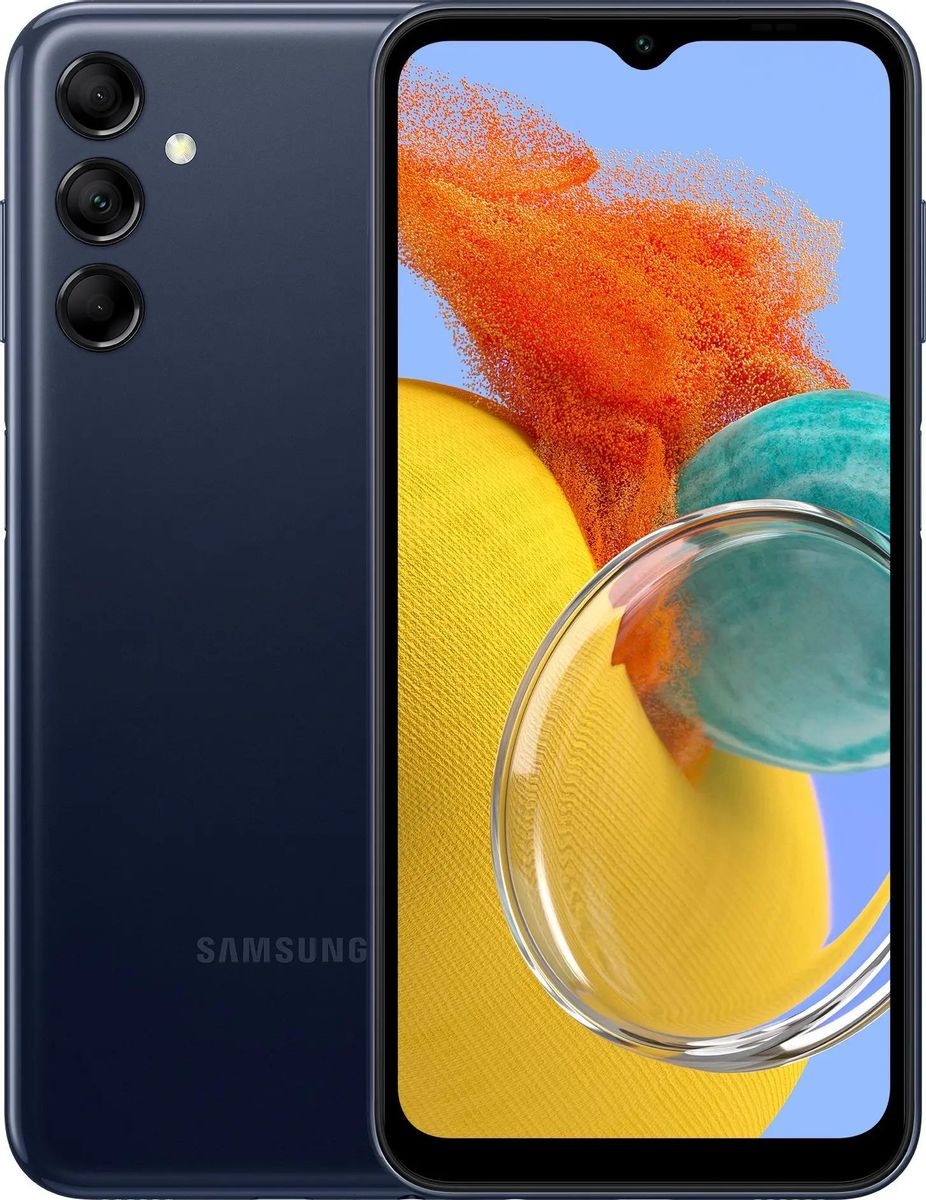 Смартфон Samsung Galaxy M14 4/64Gb, SM-M146B, темно-синий – купить в  Ситилинк | 1911984