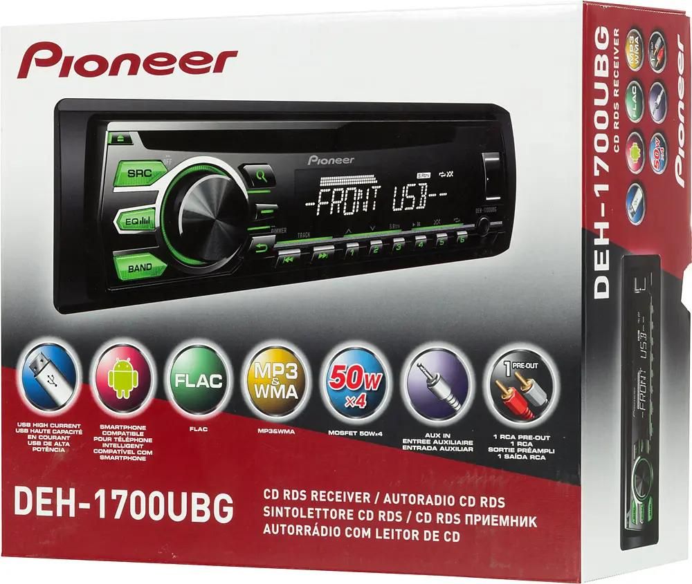 Отзывы на Автомагнитола Pioneer DEH-1700UBG в интернет-магазине СИТИЛИНК  (964733)