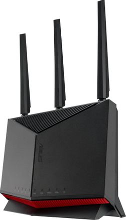 Wi-Fi роутер ASUS RT-BE86U, Wi-Fi 7, BE6800, 2.4/5ГГц, 3 LAN, 2 WAN/LAN, 1xUSB, черный