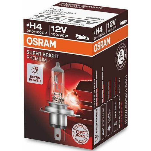Лампа автомобильная галогенная Osram 62204SBP, H4, 12В, 100Вт, 4800К, 1шт