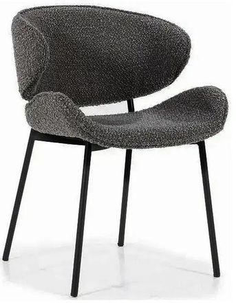 Стул HESBY HSBI_DC-24122_GREY, на ножках, букле, серый