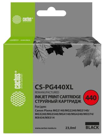 Картридж Cactus CS-PG440XL, PG-440XL, черный / CS-PG440XL