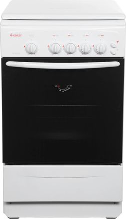 Газовая плита GEFEST CG 50M04 K73,  газовая духовка,  металлическая крышка,  чугун, белый
