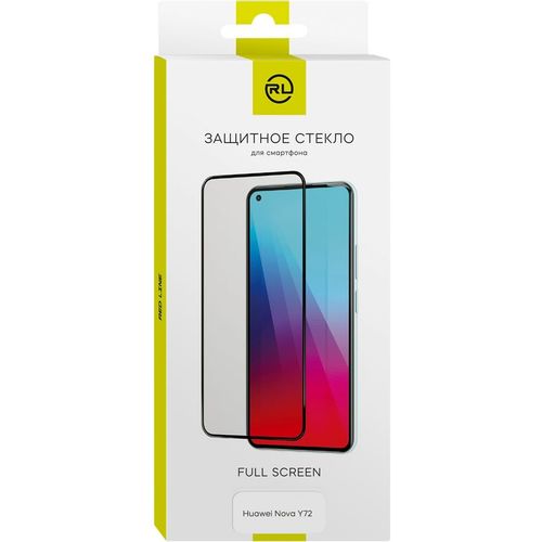 Защитное стекло для экрана Redline для Huawei Nova Y72 2.5D, 1 шт, с аппликатором для разглаживания, черный [ут000038696]
