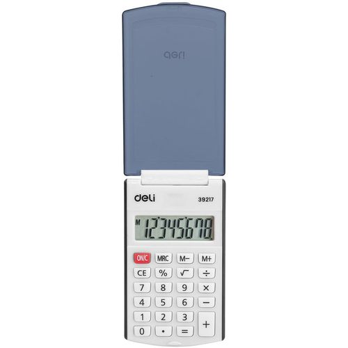 Калькулятор Deli E39217/BLACK, 8-разрядный, черный