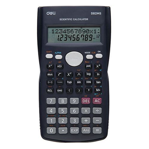 Калькулятор Deli ED82MS, 10+2-разрядный, темно-синий