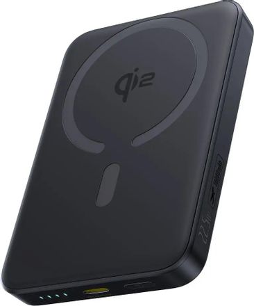 Внешний аккумулятор (Power Bank) BASEUS EnerFill FM12 Qi2,  10000мAч,  черный [e0028500]