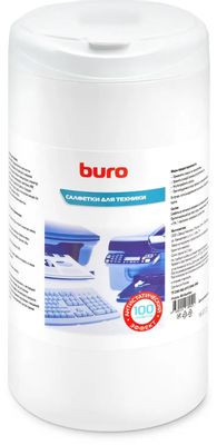 Влажные салфетки Buro BU-Asurface,  100 шт (туба) для поверхностей