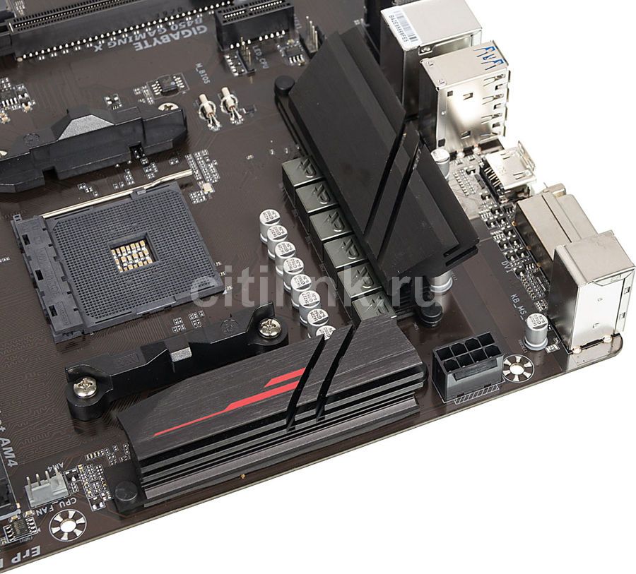 Характеристики Материнская плата GIGABYTE B450 GAMING X, SocketAM4, AMD ...