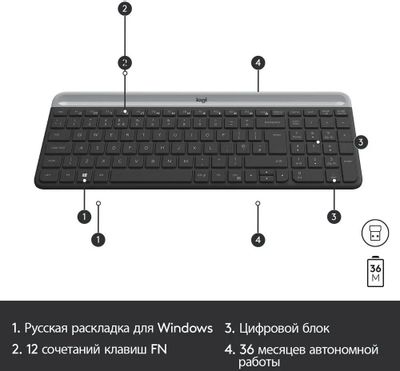 Teclado logitech mk470 2025
