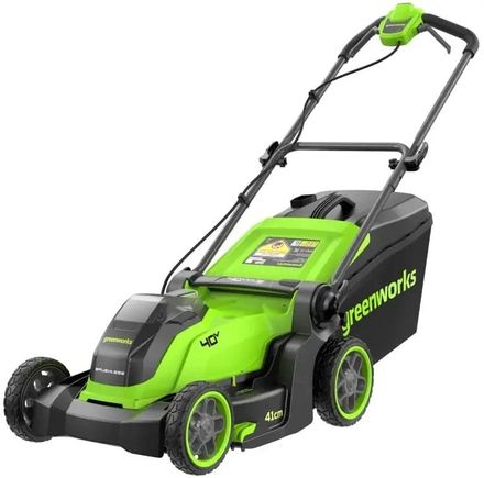 Газонокосилка аккумуляторная GREENWORKS GD40LM411,  41см, без АКБ, без ЗУ [2521007]