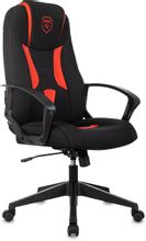 Изображение товара Игровое кресло ZOMBIE 200 на колесиках ткань экокожа черное красное