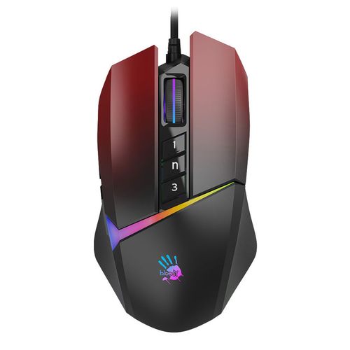 Мышь проводная A4TECH Bloody W60 Max, игровая, оптическая, USB, 10000dpi, красный