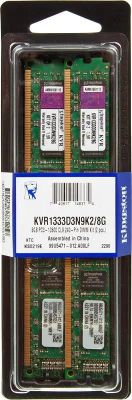 Оперативная память Kingston KVR1333D3N9K2/8G DDR3 -  2x 4ГБ 1333МГц, DIMM,  Ret