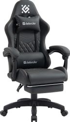 Изображение товара Кресло игровое Defender Bora, экокожа, до 120кг, серый Изображение товара Кресло игровое Defender Bora, экокожа, до 120кг, серый