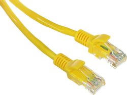 Патч-корд CABLEXPERT PP10-0.5M/Y литой (molded), UTP, кат.5E, 0.5м, желтый
