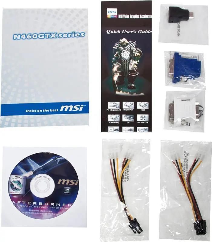 Видеокарта MSI NVIDIA GeForce GTX 460 1ГБ GDDR5, OC, Ret [N460gtx.