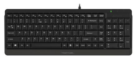 Клавиатура A4TECH Fstyler FK15, проводная, USB, мембранная, черный [fk15 black]