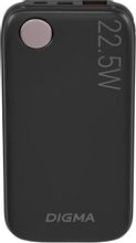 Изображение товара Внешний аккумулятор (Power Bank) Digma DGPF10B,  10000мAч,  черный [dgpf10b22pbk]