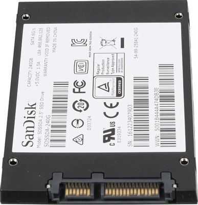SSD накопитель Sandisk SSD PLUS SDSSDA-240G-G25 240ГБ, 2.5