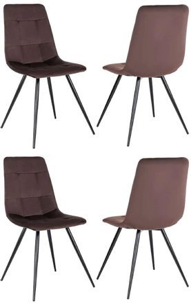 Комплект стульев DOMFY Chilly 4, 4шт, на ножках, ткань, коричневый [dk-chilly_1/it6_4]