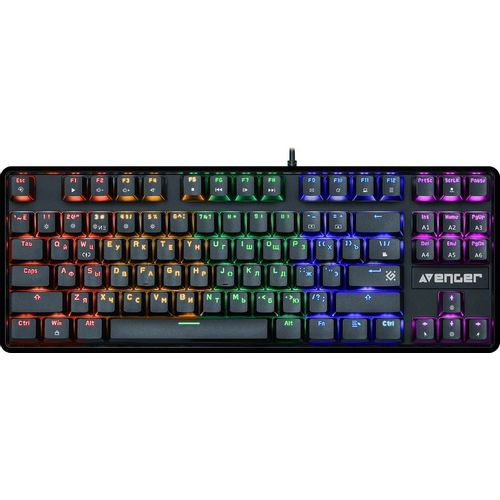 Клавиатура Defender Avenger GK-412, проводная, USB, механическая, черный [45410]