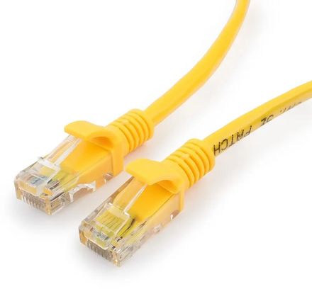 Патч-корд CABLEXPERT PP10-10M/Y литой (molded), UTP, кат.5E, 10м, 4 пары, 26AWG, 0.02мм, медь, многожильный, желтый