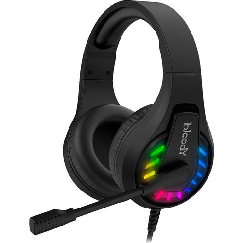 Гарнитура игровая A4TECH Bloody G230p, для компьютера, накладные, проводные, черный