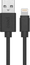 Изображение товара Кабель PERO DC-03 Lightning USB 2м оплетка для Apple iPhone iPad черный