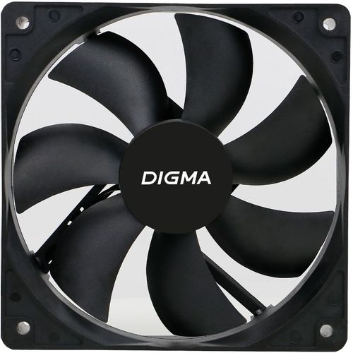 Вентилятор Digma DFAN-120-7 120мм, 3-pin, от БП:4-pin (Molex), 1200об/мин, 23 дБ, черный, Ret