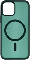 Чехол (клип-кейс) ZIBELINO Matte Shield, для Apple iPhone 12, противоударный, темно-зеленый