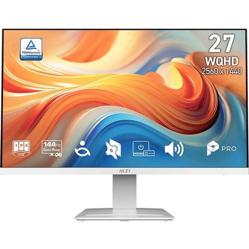 27" Монитор MSI Pro MP273QW E14, 2560x1440, IPS, 144Гц, 2хHDMI, 1хDP, белый [9s6-3pe2ch-059 (202)]