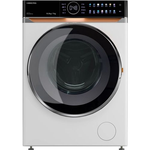 Стиральная машина HIBERG i-DDQ10-10714 W, с фронтальной загрузкой, 10.5кг, 1400об/мин, с сушкой, инверторная