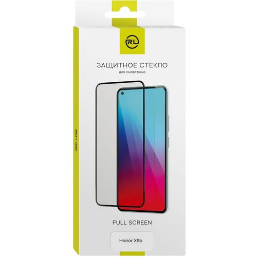 Защитное стекло для экрана Redline для Honor X9b 3D, с аппликатором для разглаживания, черный [ут000038249]
