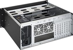 Корпус для сервера монтируемый в стойку EXEGATE Pro 4U300-08/1200PPH-SE, 4U, 1200 Вт, черный/серебристый