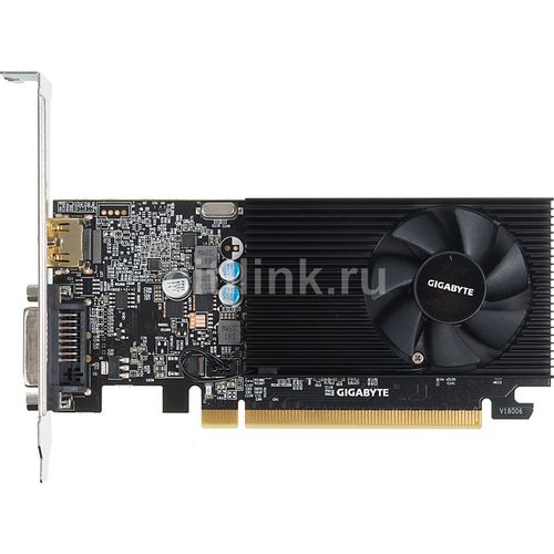 Видеокарта Gigabyte NVIDIA GeForce GT 1030 GV-N1030D4-2GL 2ГБ DDR4, Low Profile, Ret