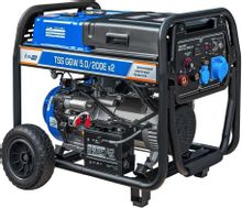 Изображение товара Бензиновый генератор ТСС Prof GGW 5.0/200E v2 сварочный 5.5 кВт 220 В на колесах