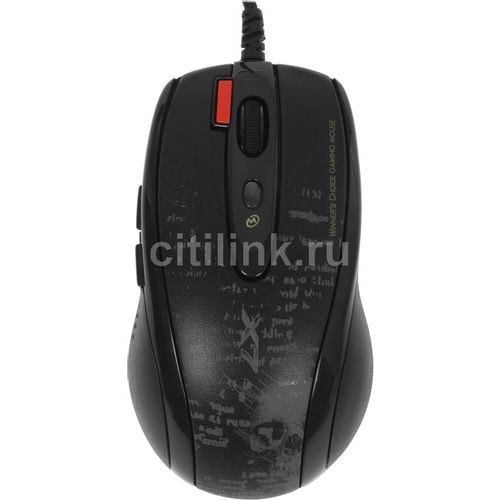 Мышь проводная A4TECH V-Track F5, игровая, оптическая, USB, 3000dpi, черный и рисунок