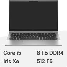 Изображение товара Ноутбук HP EliteBook 630 G10 13.3 IPS Intel Core i5 1335U SSD 8ГБ FreeDOS серебристый