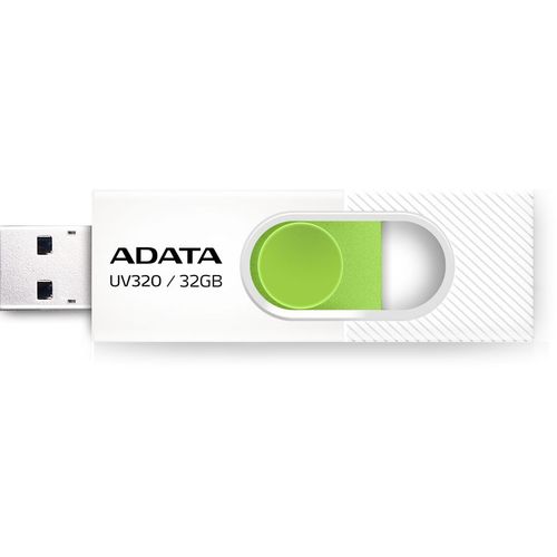 Флешка USB A-Data UV320 32ГБ, USB3.2, белый и зеленый [auv320-32g-rwhgn]