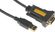 Изображение товара Кабель UGREEN CR104,  DB9 (f) (прямой) -  USB 2.0 A (f) (прямой),  GOLD ,  ферритовый фильтр ,  круглое,  3м,  серый [20223]