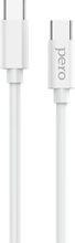 Изображение товара Кабель PERO DC-08 USB Type-C (m) - USB Type-C (m), оплетка, белый