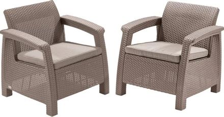 Комплект садовой мебели KETER Duo set, полипропилен, 75 х 70 х 79 см, капучино [227643]