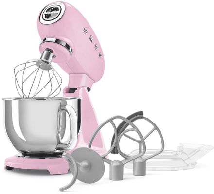 Миксер планетарный SMEG Стиль 50-х гг. SMF05PKEU, 1000Вт, розовый
