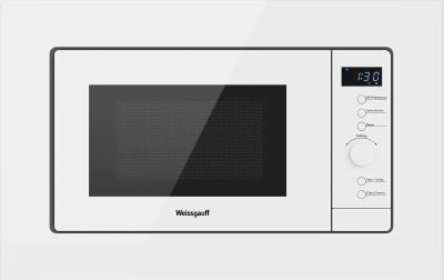 Микроволновая печь WEISSGAUFF HMT-220 WG Grill, встраиваемая, 20л, 700Вт, белый [430872]