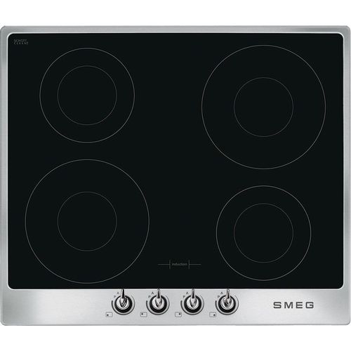 Индукционная варочная поверхность SMEG Victoria SI964XM, конфорок: 4 шт., стеклокерамика, независимая, нержавеющая сталь