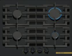 Газовая варочная панель Bosch Serie 6 PPP6B6J40R, черный