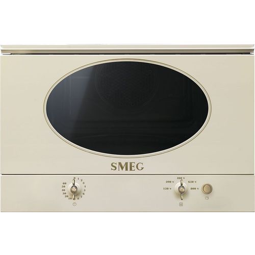 Встраиваемая микроволновая печь SMEG Coloniale MP822NPO, 23л, 850Вт, кремовый